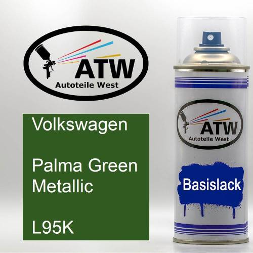 Volkswagen, Palma Green Metallic, L95K: 400ml Sprühdose, von ATW Autoteile West.